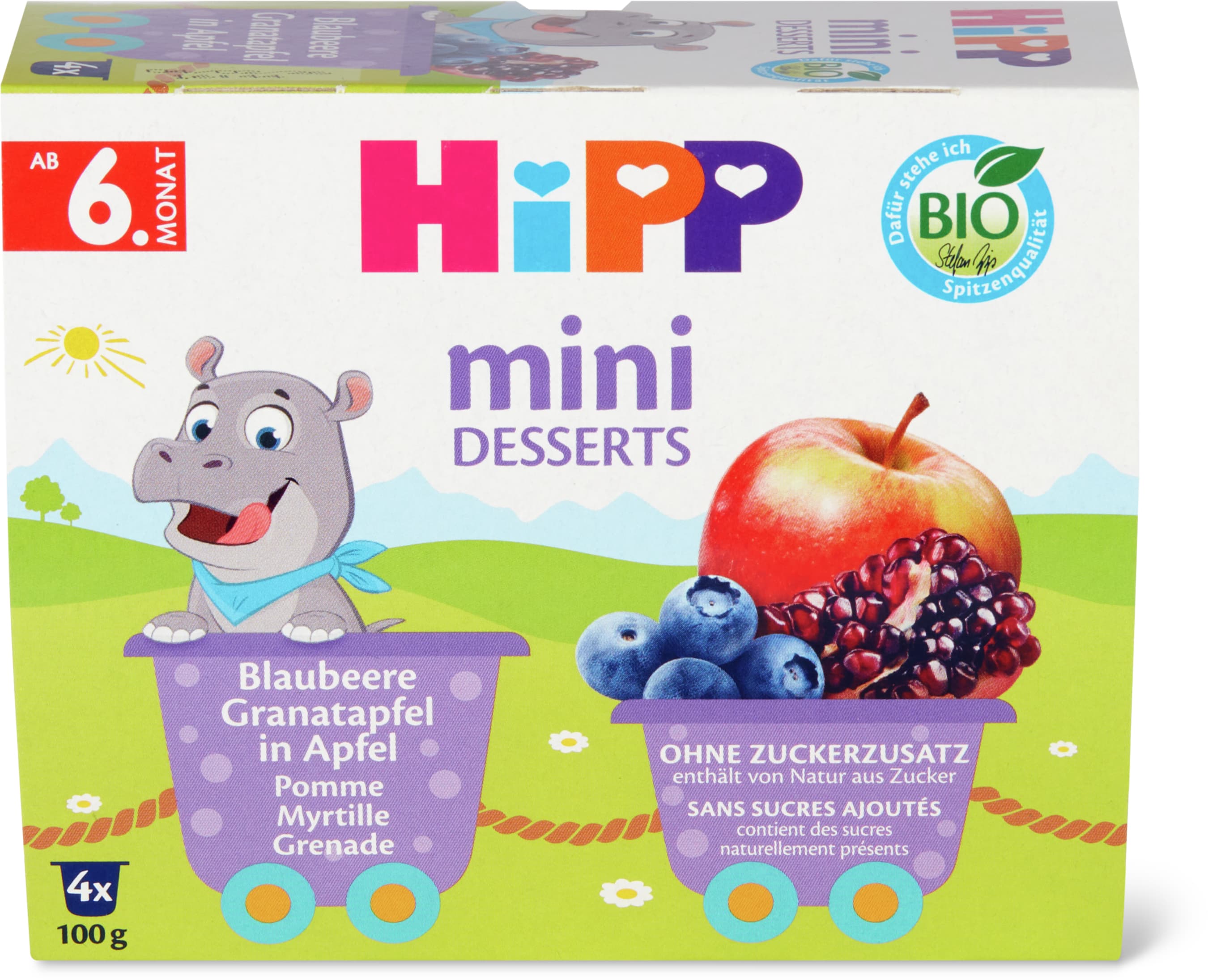 Hipp Purée pomme, fraise et myrtille